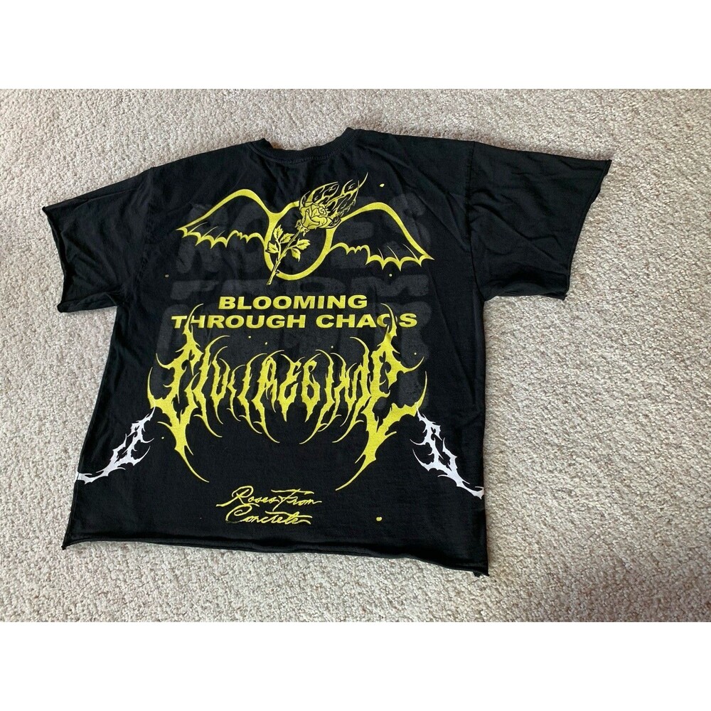 Civil Regime Unforgiven Dungeon Black Skeleton Cyberpunk Emo T-shirt Medium - Picture 2 of 8